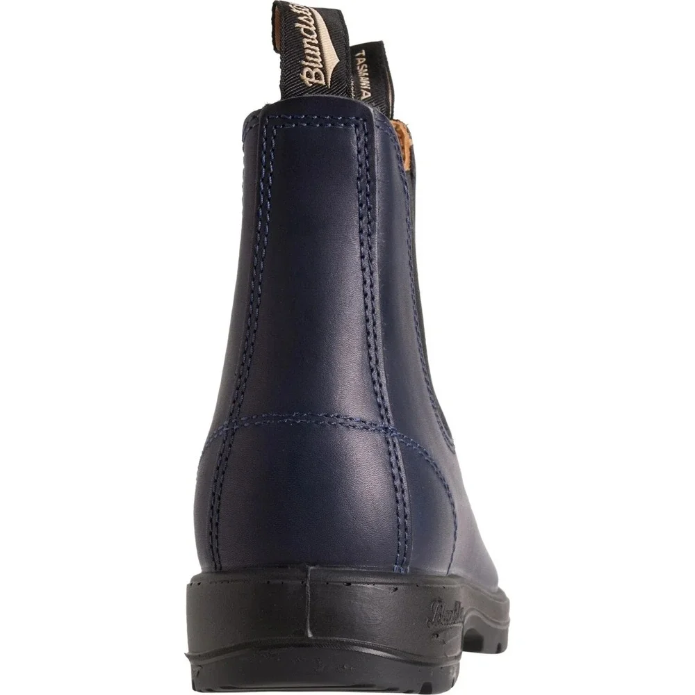 Blundstone 2246 Men‎ Chelsea Boots AU 13 US 14 Navy Leather Slip On Elastic Side